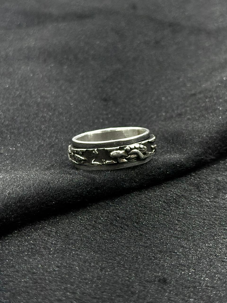 Skyfire 925 Silver Spinning Dragon Ring