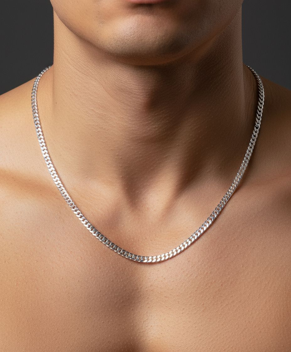 925 Silver Cuban Chain | Chandrika Silver Jewellery