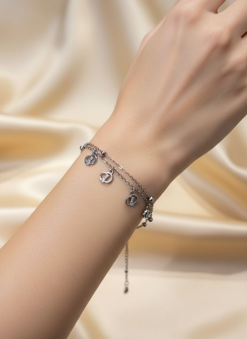 925 Silver Evil Eye Charm Bracelet