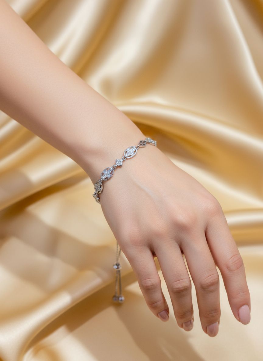 Elysian Grace 925 Silver Adjustable Bracelet