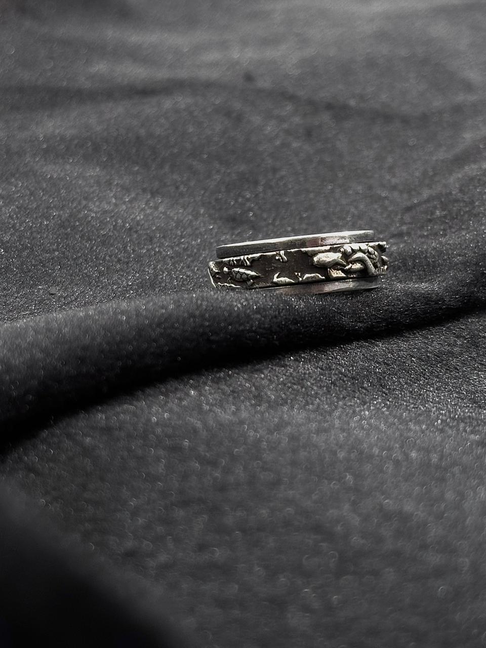 Skyfire 925 Silver Spinning Dragon Ring