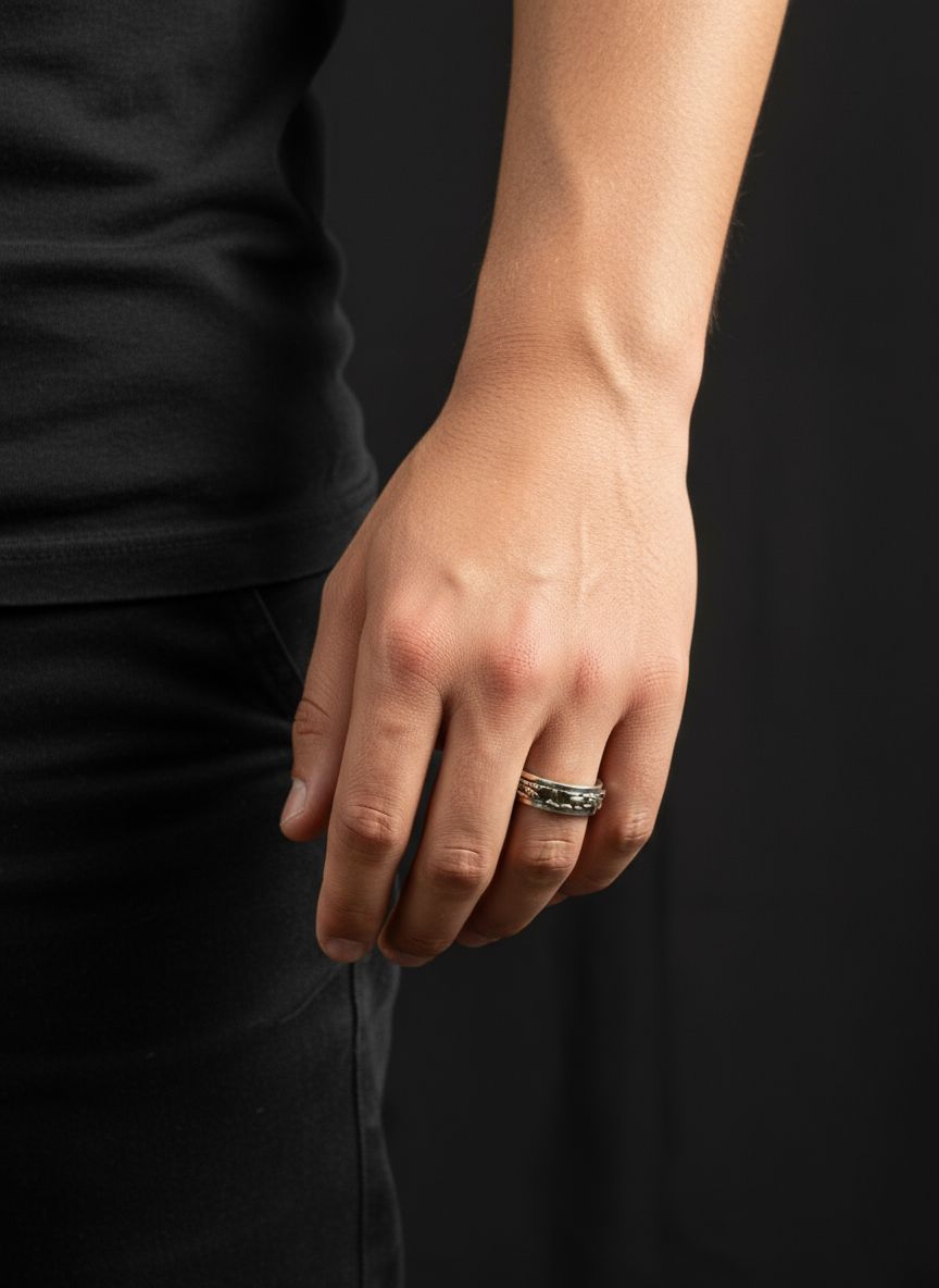 Skyfire 925 Silver Spinning Dragon Ring