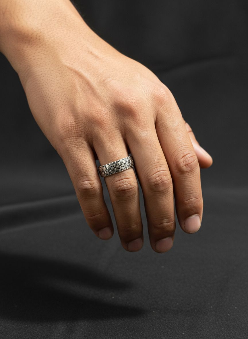 Braided Grace 925 Silver Ring