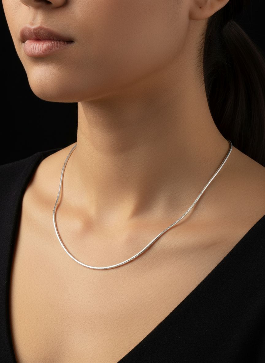 🌙 For Women — 925 Silver Snake Chain | Chandrika Silver Jewellery