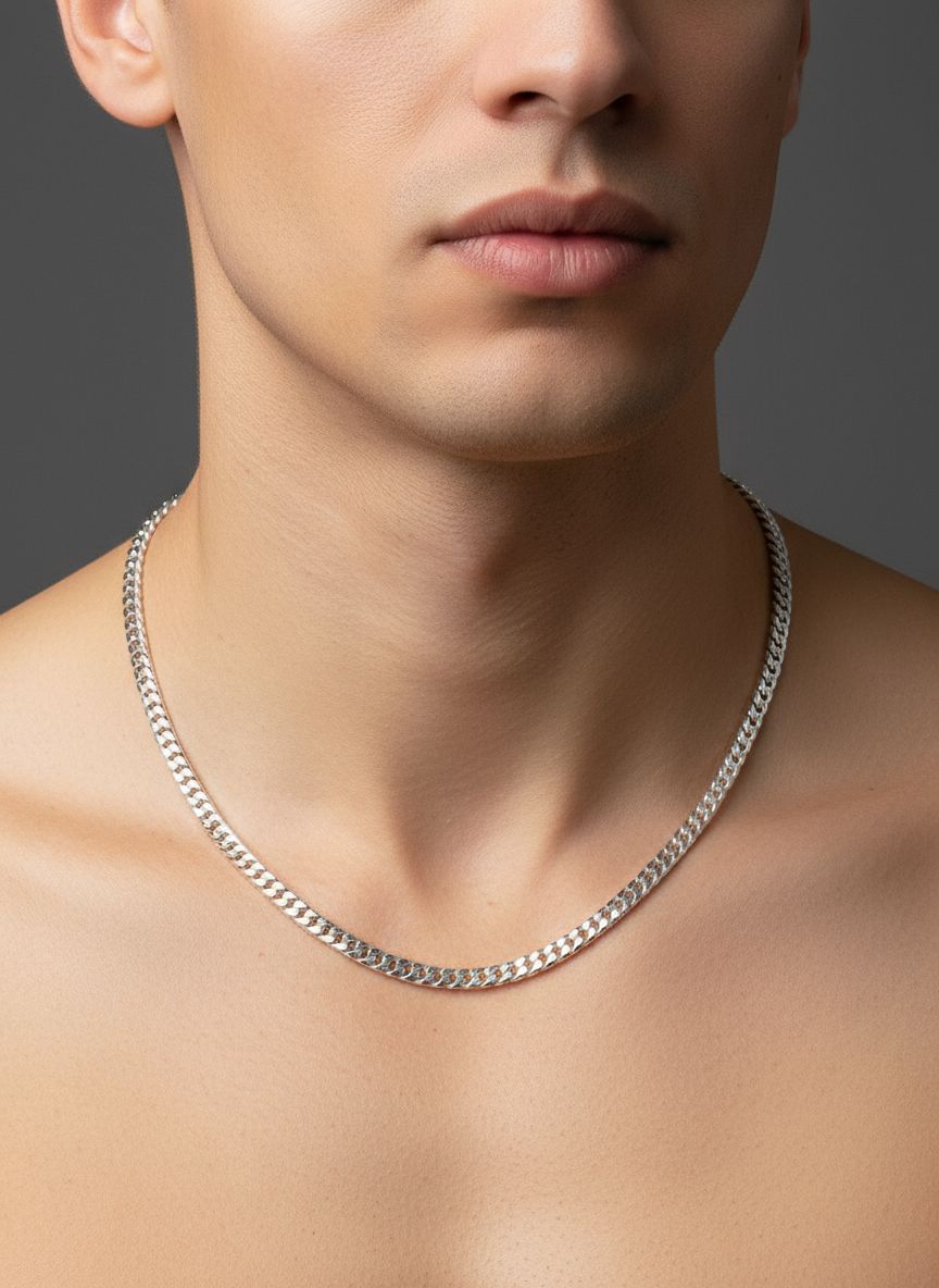 925 Silver Cuban Chain | Chandrika Silver Jewellery