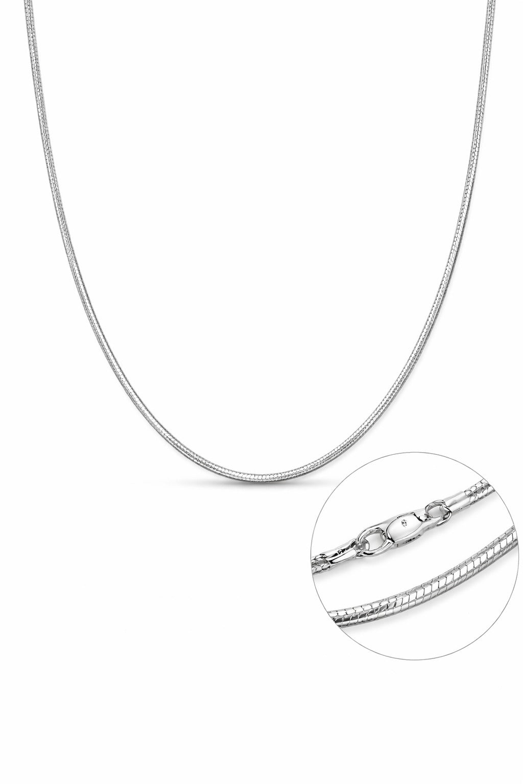 925 Sterling Silver Snake Chain for Men
