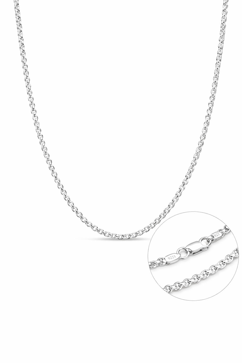 925 Sterling Silver Classic Link Chain for Men – 24 Inch