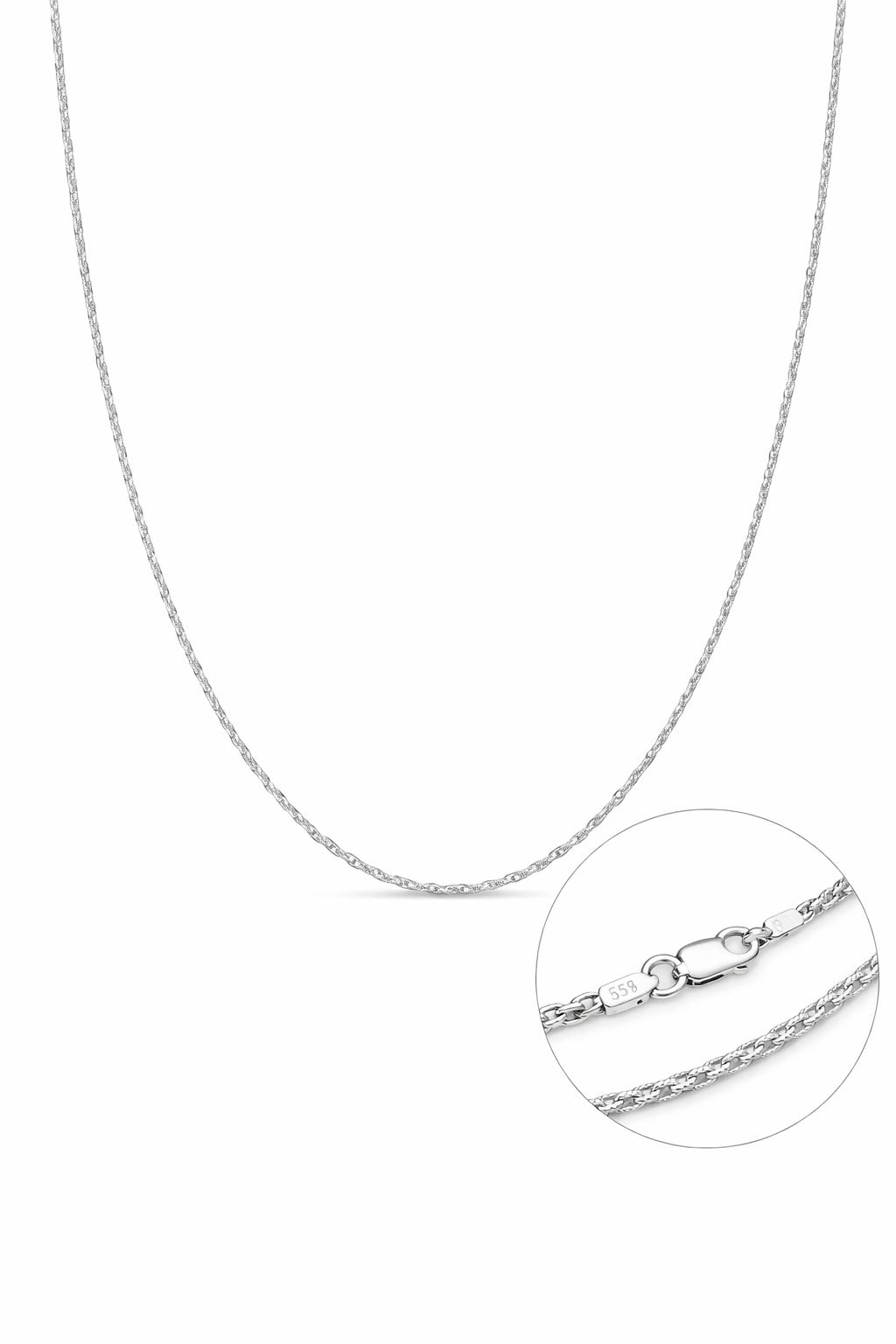 925 Sterling Silver Minimal Link Chain – 24 Inch (Unisex)