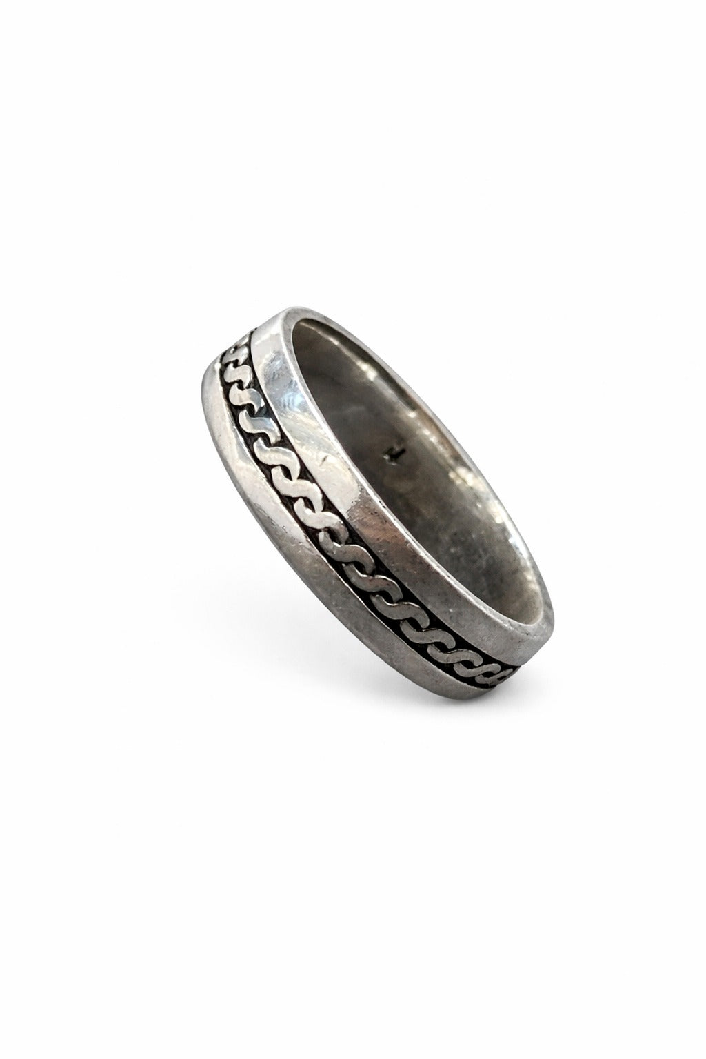 Silver Chain Band Ring
