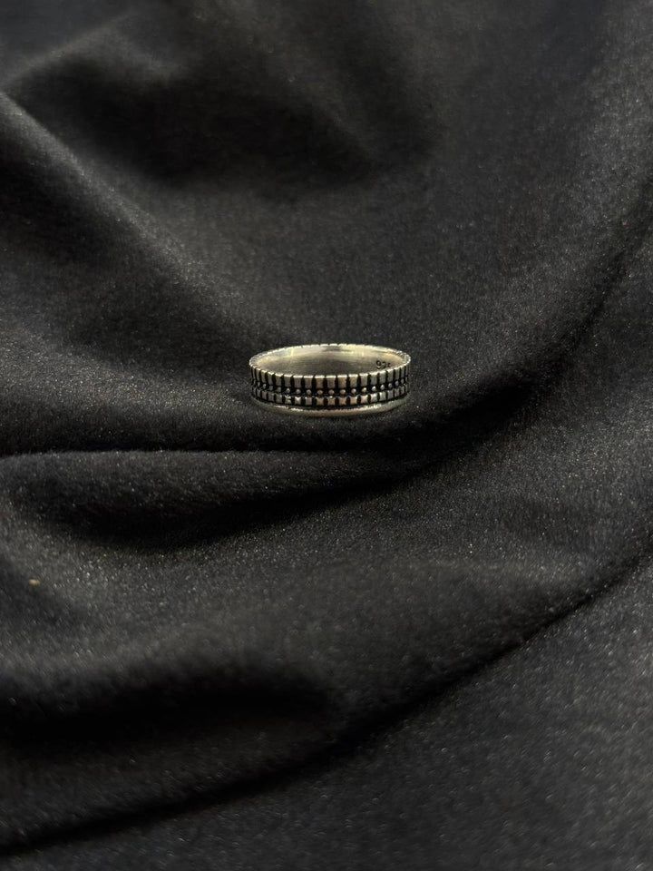 Textured Silver Band Ring
