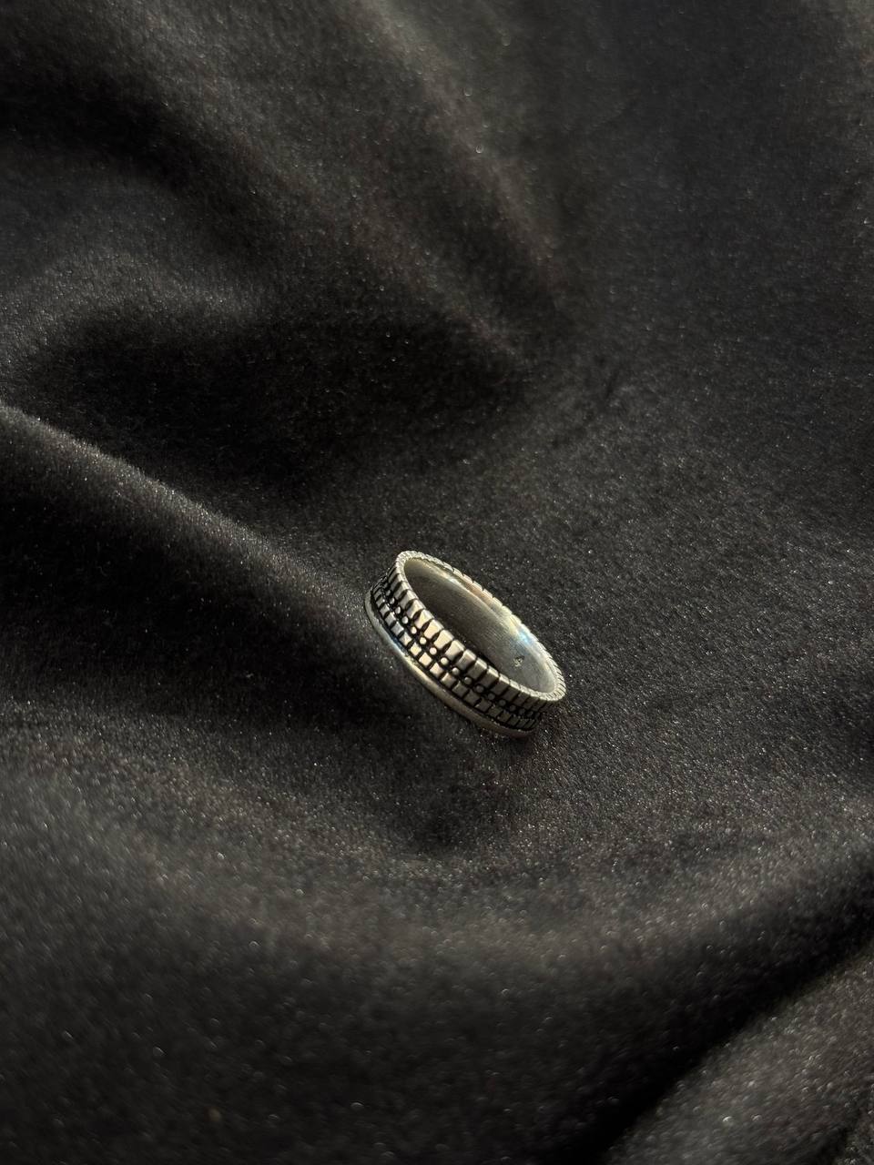 Textured Silver Band Ring