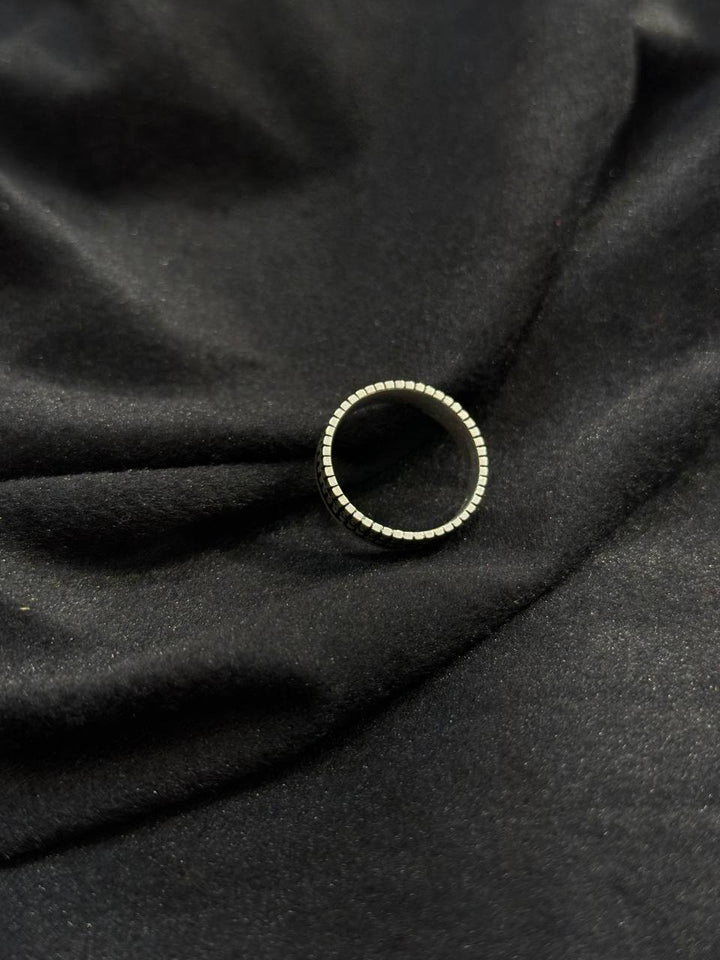 Textured Silver Band Ring