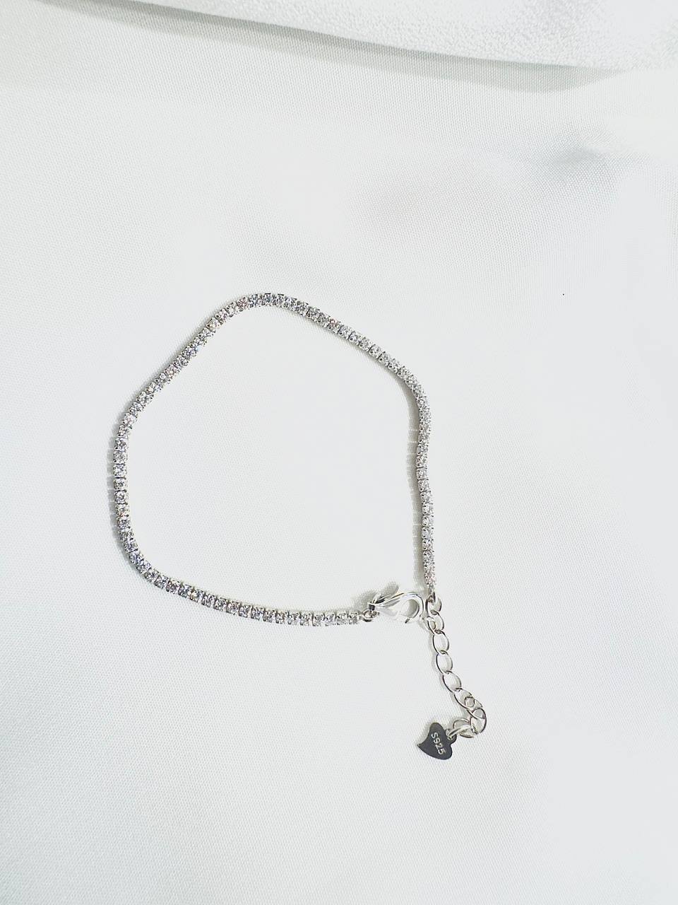 Classic Tennis Silver Bracelet