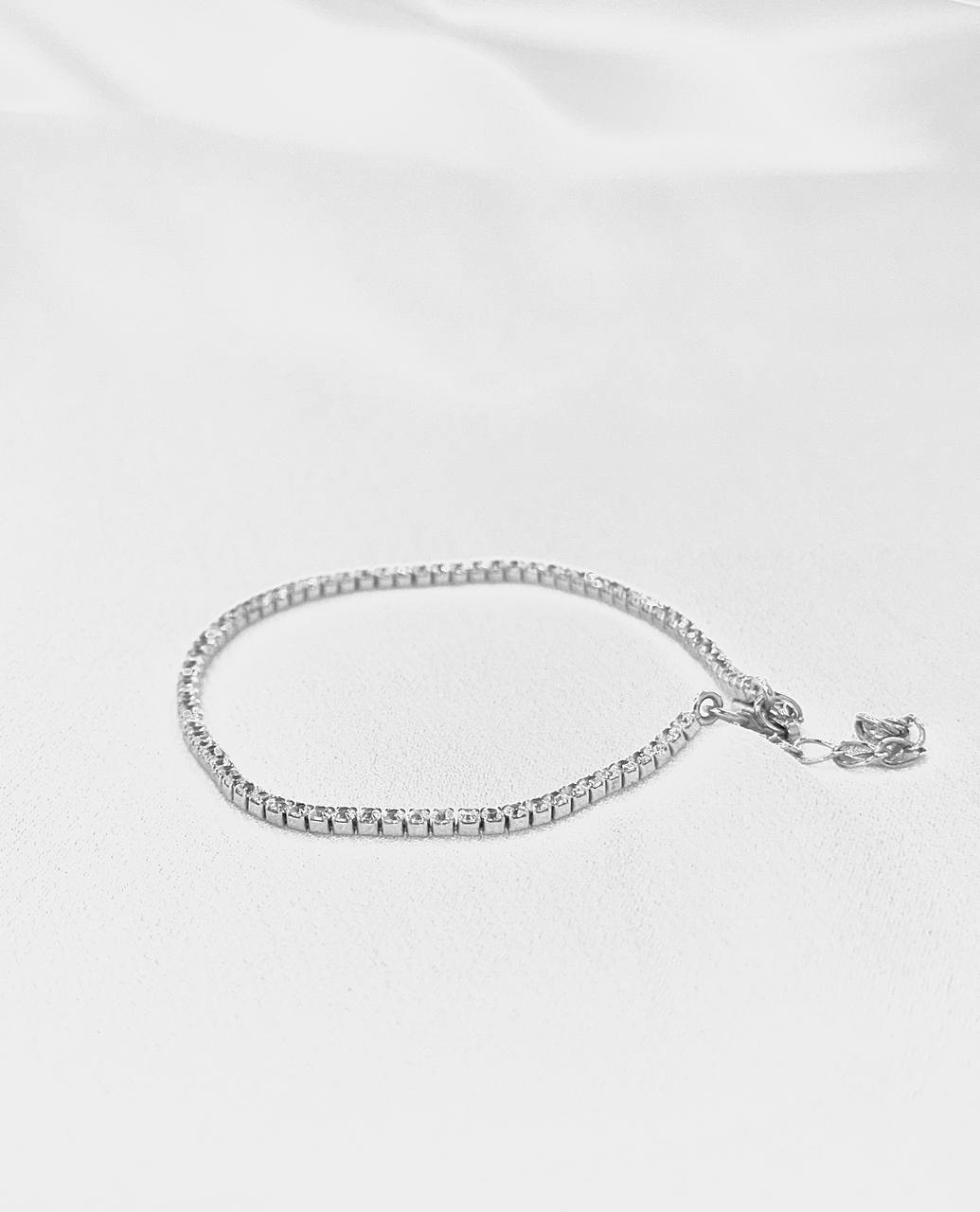 Classic Tennis Silver Bracelet