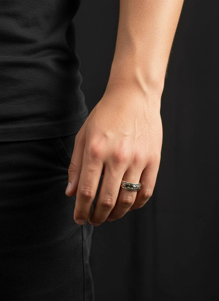 Rotating Heritage Silver Ring