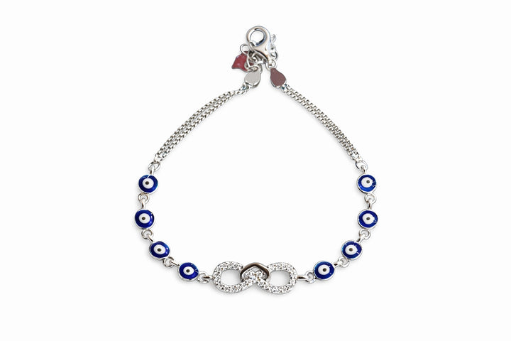 Evil Eye Infinity Silver Bracelet